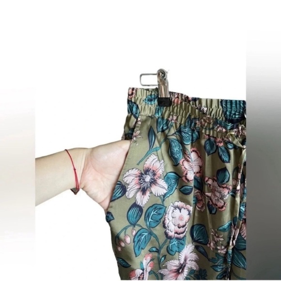 RALPH LAUREN Floral Print Twill Elastic Waist Pants Size 6 - Picture 9 of 12